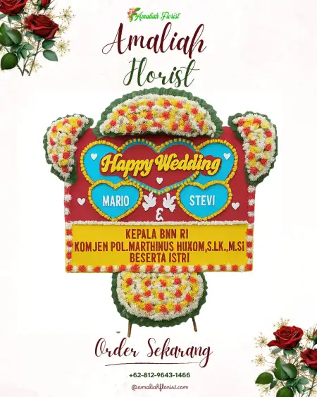 Papan Bunga Pernikahan Rajeg Mulya